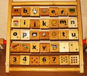 Wooden Alphabet/Number Learning Frame